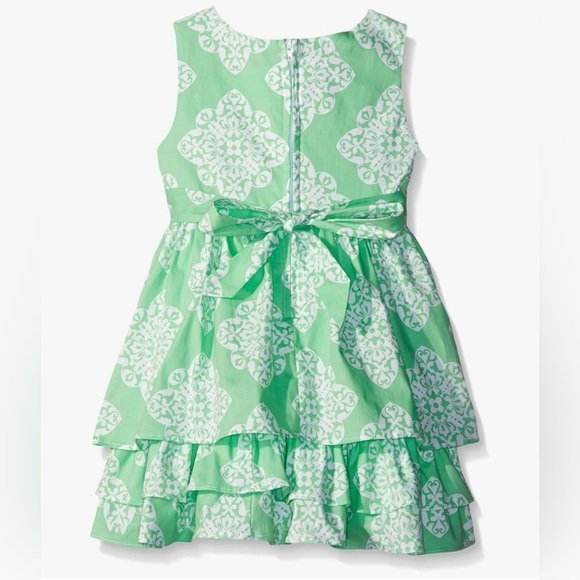 Counting
Daisies Elegant Green Kids Dress with White Pattern - Picture 2 of 11